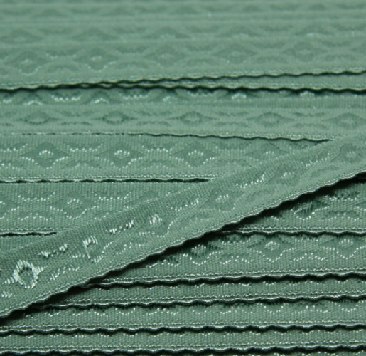 Elastisches Schrägband JACQUARD 12mm altgrün